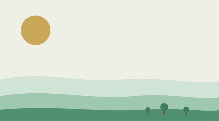 Ilustración rural: arboles