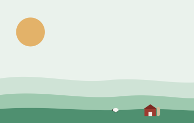Ilustración rural: granja